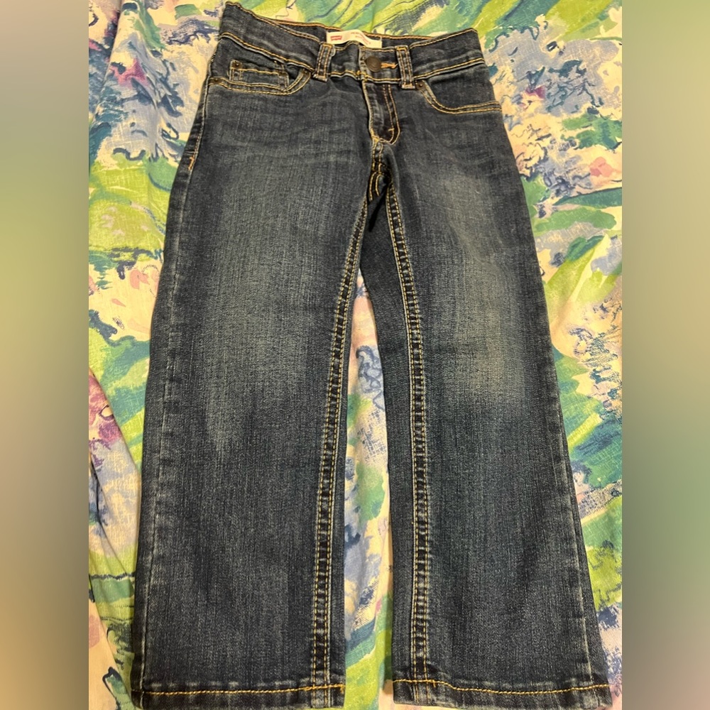 Brand New WoT Little Boys Levi’s Jeans T-shirt set Sz 4 performance 511 Slim Fit